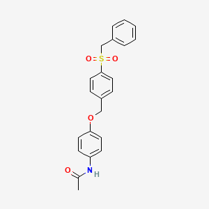 molecular formula C22H21NO4S B3629726 N-(4-{[4-(benzylsulfonyl)benzyl]oxy}phenyl)acetamide 