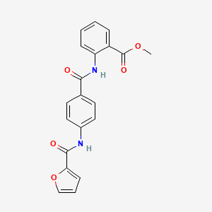 molecular formula C20H16N2O5 B3629749 methyl 2-{[4-(2-furoylamino)benzoyl]amino}benzoate 