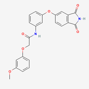molecular formula C23H18N2O6 B3629845 N-[3-(1,3-dioxoisoindol-5-yl)oxyphenyl]-2-(3-methoxyphenoxy)acetamide 