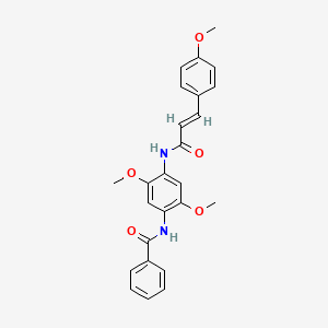 molecular formula C25H24N2O5 B3629948 N-(2,5-DIMETHOXY-4-{[(E)-3-(4-METHOXYPHENYL)-2-PROPENOYL]AMINO}PHENYL)BENZAMIDE 
