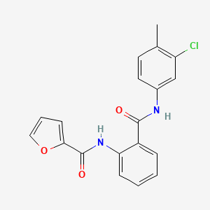 molecular formula C19H15ClN2O3 B3629994 N-(2-{[(3-chloro-4-methylphenyl)amino]carbonyl}phenyl)-2-furamide 