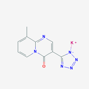 molecular formula C10H8KN6O B000363 4H-Pyrido[1,2-a]pyrimidin-4-one, 9-methyl-3-(2H-tetrazol-5-yl)-, potassium salt (1:1) CAS No. 100299-08-9