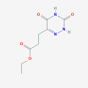 molecular formula C8H11N3O4 B363011 ethyl3-(3,5-dioxo-2,3,4,5-tetrahydro-1,2,4-triazin-6-yl)propanoate CAS No. 307524-78-3