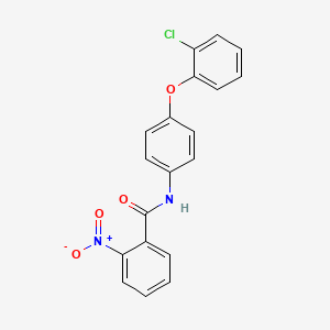 molecular formula C19H13ClN2O4 B3630119 N-[4-(2-chlorophenoxy)phenyl]-2-nitrobenzamide 