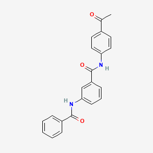 molecular formula C22H18N2O3 B3630154 N-(4-acetylphenyl)-3-benzamidobenzamide 