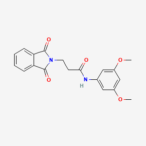 molecular formula C19H18N2O5 B3630271 N-(3,5-dimethoxyphenyl)-3-(1,3-dioxoisoindol-2-yl)propanamide 