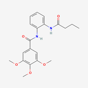 molecular formula C20H24N2O5 B3630445 N-[2-(butyrylamino)phenyl]-3,4,5-trimethoxybenzamide 