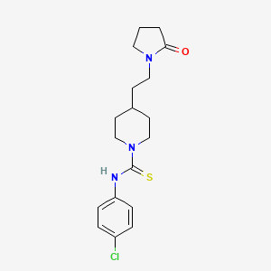 molecular formula C18H24ClN3OS B3630555 N-(4-chlorophenyl)-4-[2-(2-oxo-1-pyrrolidinyl)ethyl]-1-piperidinecarbothioamide 