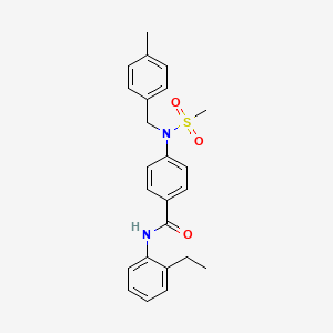 molecular formula C24H26N2O3S B3630737 N-(2-ethylphenyl)-4-[(4-methylbenzyl)(methylsulfonyl)amino]benzamide 