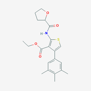 molecular formula C21H25NO4S B363077 Ethyl 2-(oxolane-2-carbonylamino)-4-(3,4,5-trimethylphenyl)thiophene-3-carboxylate CAS No. 379243-76-2