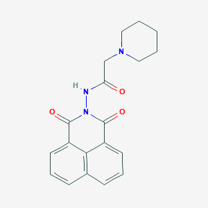 molecular formula C19H19N3O3 B3631027 N-(1,3-dioxo-1H-benzo[de]isoquinolin-2(3H)-yl)-2-(1-piperidinyl)acetamide 