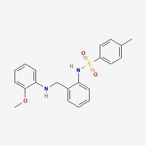 molecular formula C21H22N2O3S B3631054 N-(2-{[(2-methoxyphenyl)amino]methyl}phenyl)-4-methylbenzenesulfonamide 