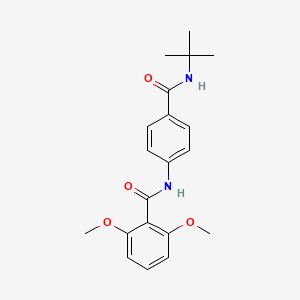 molecular formula C20H24N2O4 B3631068 N-[4-(tert-butylcarbamoyl)phenyl]-2,6-dimethoxybenzamide 