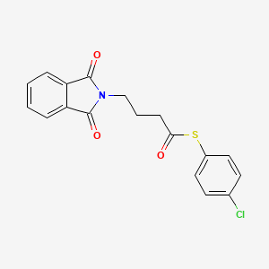 molecular formula C18H14ClNO3S B3631143 S-(4-chlorophenyl) 4-(1,3-dioxo-1,3-dihydro-2H-isoindol-2-yl)butanethioate 