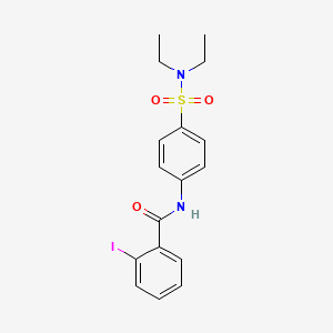 molecular formula C17H19IN2O3S B3631213 N-[4-(diethylsulfamoyl)phenyl]-2-iodobenzamide 