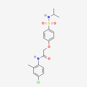 molecular formula C18H21ClN2O4S B3631249 N-(4-chloro-2-methylphenyl)-2-[4-(propan-2-ylsulfamoyl)phenoxy]acetamide 
