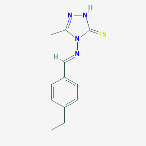 B363127 4-[(4-ethylbenzylidene)amino]-5-methyl-4H-1,2,4-triazole-3-thiol CAS No. 466645-31-8