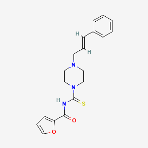 molecular formula C19H21N3O2S B3631322 N~2~-[(4-CINNAMYLPIPERAZINO)CARBOTHIOYL]-2-FURAMIDE 