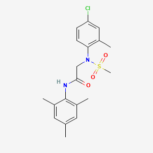 molecular formula C19H23ClN2O3S B3631354 N~2~-(4-chloro-2-methylphenyl)-N~1~-mesityl-N~2~-(methylsulfonyl)glycinamide 