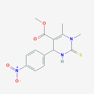 molecular formula C14H15N3O4S B363137 Methyl 1,6-dimethyl-4-(4-nitrophenyl)-2-thioxo-1,2,3,4-tetrahydropyrimidine-5-carboxylate CAS No. 391896-99-4