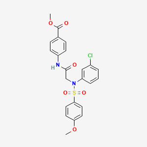 molecular formula C23H21ClN2O6S B3631390 methyl 4-({N-(3-chlorophenyl)-N-[(4-methoxyphenyl)sulfonyl]glycyl}amino)benzoate 
