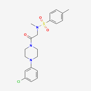 molecular formula C20H24ClN3O3S B3631595 N-{2-[4-(3-chlorophenyl)piperazin-1-yl]-2-oxoethyl}-N,4-dimethylbenzenesulfonamide 