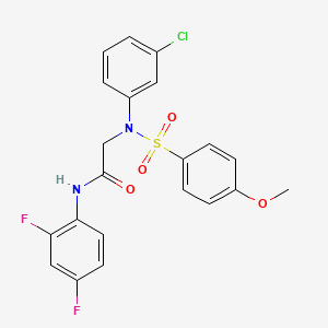 molecular formula C21H17ClF2N2O4S B3631613 N~2~-(3-chlorophenyl)-N-(2,4-difluorophenyl)-N~2~-[(4-methoxyphenyl)sulfonyl]glycinamide 