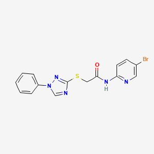 molecular formula C15H12BrN5OS B3631632 N~1~-(5-BROMO-2-PYRIDYL)-2-[(1-PHENYL-1H-1,2,4-TRIAZOL-3-YL)SULFANYL]ACETAMIDE 