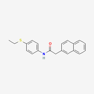 molecular formula C20H19NOS B3631756 N-[4-(ethylthio)phenyl]-2-(2-naphthyl)acetamide 