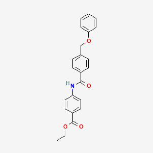 molecular formula C23H21NO4 B3631828 ethyl 4-{[4-(phenoxymethyl)benzoyl]amino}benzoate 
