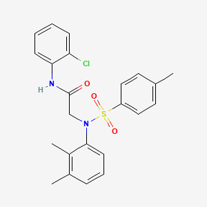 molecular formula C23H23ClN2O3S B3631963 N~1~-(2-chlorophenyl)-N~2~-(2,3-dimethylphenyl)-N~2~-[(4-methylphenyl)sulfonyl]glycinamide 