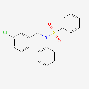 molecular formula C20H18ClNO2S B3632035 N-(3-chlorobenzyl)-N-(4-methylphenyl)benzenesulfonamide 