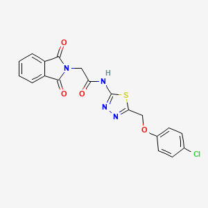 molecular formula C19H13ClN4O4S B3632387 N-{5-[(4-CHLOROPHENOXY)METHYL]-1,3,4-THIADIAZOL-2-YL}-2-(1,3-DIOXO-2,3-DIHYDRO-1H-ISOINDOL-2-YL)ACETAMIDE 