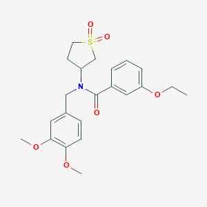 molecular formula C22H27NO6S B363268 N-(3,4-dimethoxybenzyl)-N-(1,1-dioxidotetrahydrothiophen-3-yl)-3-ethoxybenzamide CAS No. 620557-82-6
