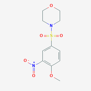 molecular formula C11H14N2O6S B363281 4-[(4-Methoxy-3-nitrobenzene)sulfonyl]morpholine CAS No. 56807-16-0