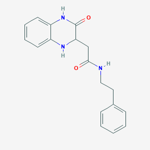 molecular formula C18H19N3O2 B363302 2-(3-Oxo-1,2,3,4-tetrahydro-quinoxalin-2-yl)-N-phenethyl-acetamide CAS No. 625437-93-6