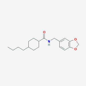N-(1,3-benzodioxol-5-ylmethyl)-4-butylcyclohexanecarboxamide