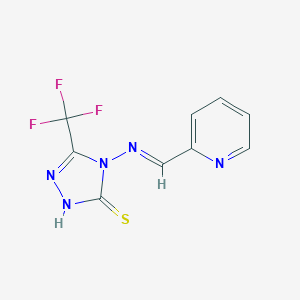 4-[(2-pyridinylmethylene)amino]-5-(trifluoromethyl)-4H-1,2,4-triazol-3-yl hydrosulfide