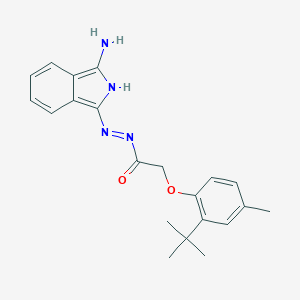 (Z)-N'-(3-amino-1H-isoindol-1-ylidene)-2-(2-(tert-butyl)-4-methylphenoxy)acetohydrazide