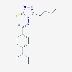 5-butyl-4-{[4-(diethylamino)benzylidene]amino}-4H-1,2,4-triazol-3-yl hydrosulfide