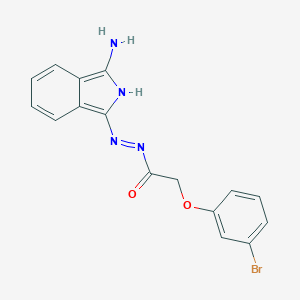 N-[(3-amino-2H-isoindol-1-yl)imino]-2-(3-bromophenoxy)acetamide