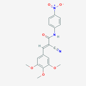 (E)-2-cyano-N-(4-nitrophenyl)-3-(3,4,5-trimethoxyphenyl)acrylamide