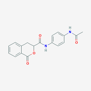 molecular formula C18H16N2O4 B363407 N-[4-(acetylamino)phenyl]-1-oxo-3,4-dihydro-1H-isochromene-3-carboxamide CAS No. 786674-55-3