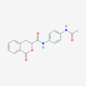 N-[4-(acetylamino)phenyl]-1-oxo-3,4-dihydro-1H-isochromene-3-carboxamide