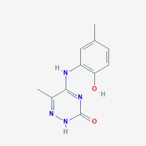 5-(2-hydroxy-5-methylanilino)-6-methyl-2H-1,2,4-triazin-3-one