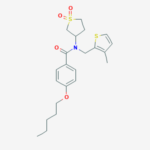 N-(1,1-dioxidotetrahydrothiophen-3-yl)-N-[(3-methylthiophen-2-yl)methyl]-4-(pentyloxy)benzamide