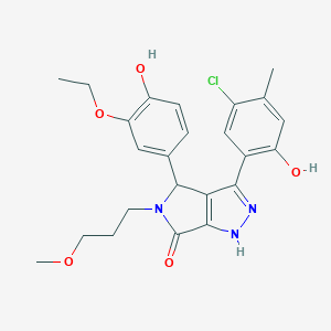 3-(5-Chloro-2-hydroxy-4-methylphenyl)-4-(3-ethoxy-4-hydroxyphenyl)-5-(3-methoxypropyl)-1,4-dihydropyrrolo[3,4-c]pyrazol-6-one