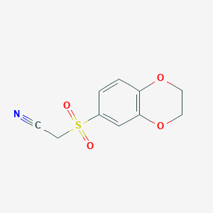 molecular formula C10H9NO4S B363451 (2,3-Dihydro-1,4-benzodioxin-6-ylsulfonyl)acetonitrile CAS No. 881044-61-7