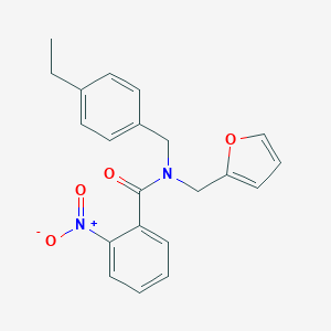 molecular formula C21H20N2O4 B363482 N-(4-ethylbenzyl)-N-(2-furylmethyl)-2-nitrobenzamide CAS No. 873080-38-7