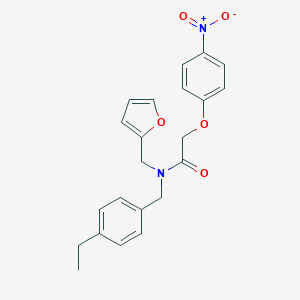 molecular formula C22H22N2O5 B363489 N-(4-ethylbenzyl)-N-(2-furylmethyl)-2-(4-nitrophenoxy)acetamide CAS No. 874128-60-6